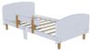 מיטת מעבר מעוצבת Bela עם 6 רגליים ומעקה נייד ניתן להסרה - לבן