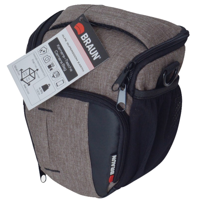 תיק אף צילום Holster בראון Braun Alpe Superzoom Earth