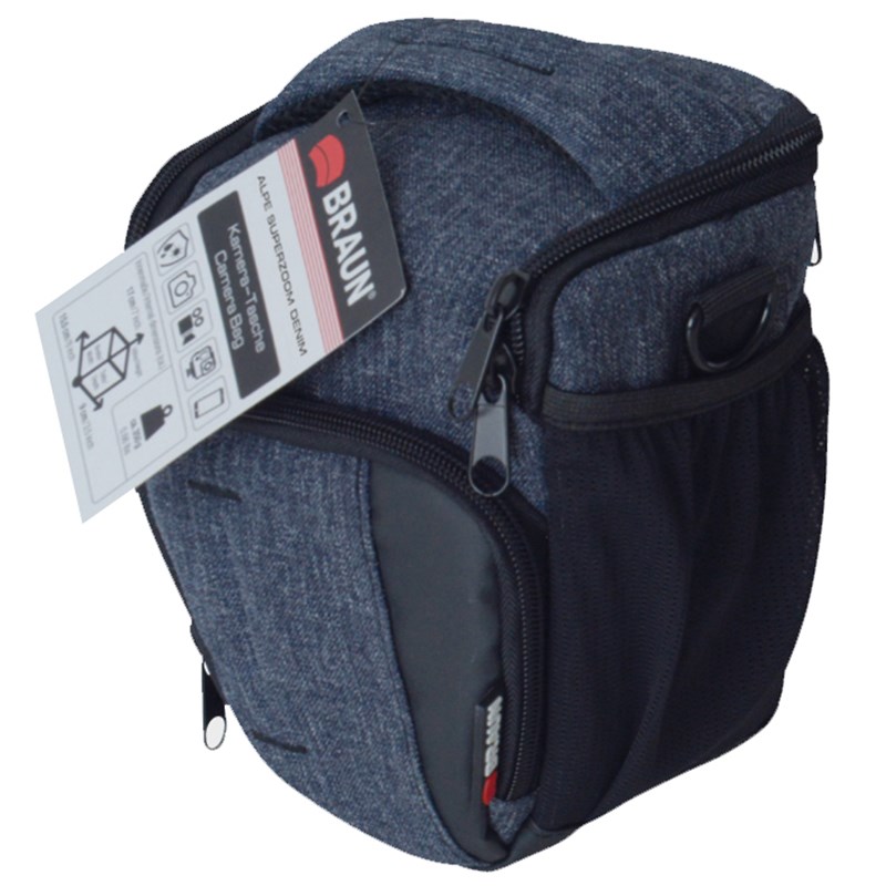 תיק אף צילום Holster בראון Braun Alpe Superzoom Denim