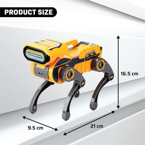 כלב רובוטי רובו אקספרס Robo Express עם שלט רחוק, אורות ומנגנון התחמקות ממכשולים