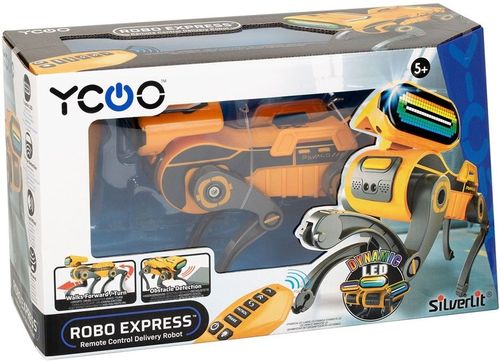 כלב רובוטי רובו אקספרס Robo Express עם שלט רחוק, אורות ומנגנון התחמקות ממכשולים
