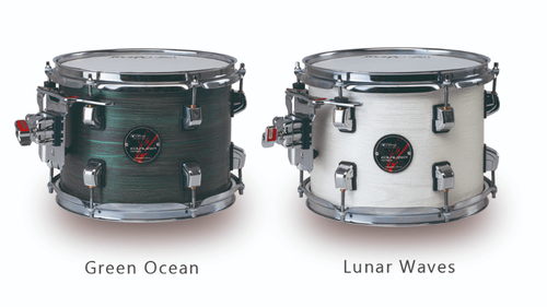 מערכת תופים 5 חלקים 22 אינץ' EQ-220W מסדרת Equalizer wrap בצבע Pure Lunar Waves מבית Odery-(Brazil)