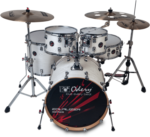 מערכת תופים 5 חלקים 22 אינץ' EQ-220W מסדרת Equalizer wrap בצבע Pure Lunar Waves מבית Odery-(Brazil)