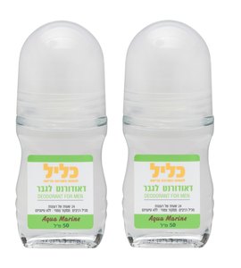 זוג דאודורנט טבעי לגבר ללא אלומיניום Aqua Marine 