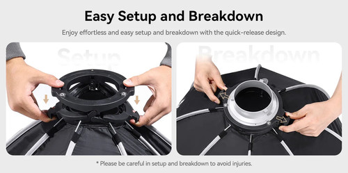 סופטבוקס בפתיחה מהירה ulanzi 80 Octagonal softbox 