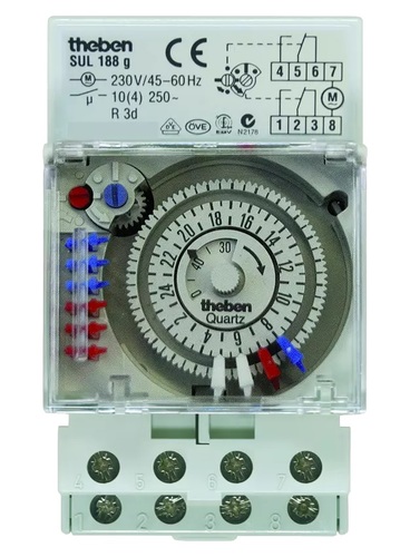 SUL188G שעון שבת מכני, יומי, 2 ערוצים, עם רזרבה