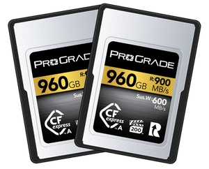 מארז זוג כרטיסי זיכרון ProGrade 960GB CFexpress Type A Gold