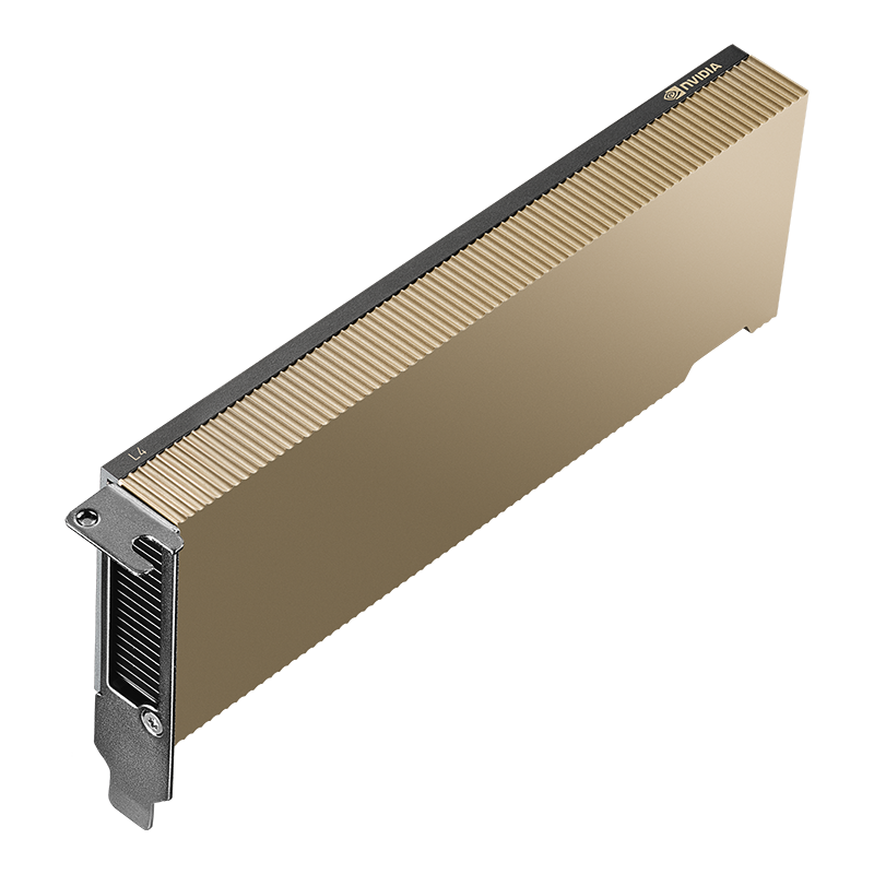 NVIDIA L4 - Passive PCIe 24GB ATX bracket installed/LP bracket in box