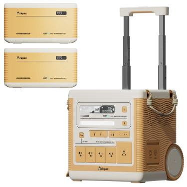  קיט תחנת כוח ניידת ARKPAX IP67 כולל 2 תאי הרחבה