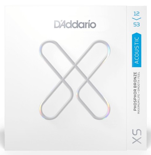 זוית נוספת D'Addario 12-53 Light Coated Acoustic Guitar Strings