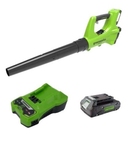 מגזמת גובה נטענת 24V + סוללה 4 אמפר ומטען מהיר - GREENWORKS 99704-6