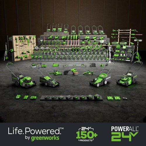 מפתח רטיטה נטען GREENWORKS 24V דגם 99708 עם 2 סוללות 2.0Ah, מטען מהיר, תיק נשיאה, מנוע Brushless ו-3 דרגות מומנט לביצועים מקצועיים