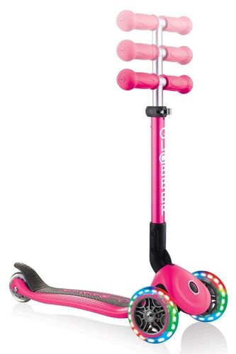 קורקינט מתקפל לפעוטות פרימו ג'וניור Primo Junior אורות בגלגלים וידית בגובה משתנה - ורוד