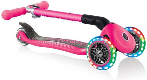 קורקינט מתקפל לפעוטות פרימו ג'וניור Primo Junior אורות בגלגלים וידית בגובה משתנה - ורוד