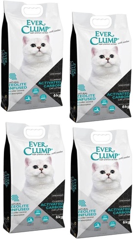 EVER CLUMP חול מתגבש עם פחם פעיל - חול לחתולים