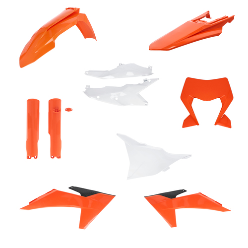  סט פלסטיקה מלא CYCRA לאופנועי קטמ EXC\EXCF 2026-2024 צבע כתום\לבן