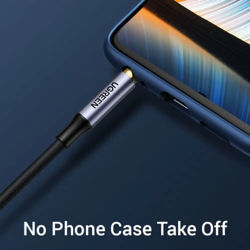 כבל אודיו איכותי UGREEN AUX AV183 כבל באורך 1 מטר עם מחברי 3.5 מ”מ