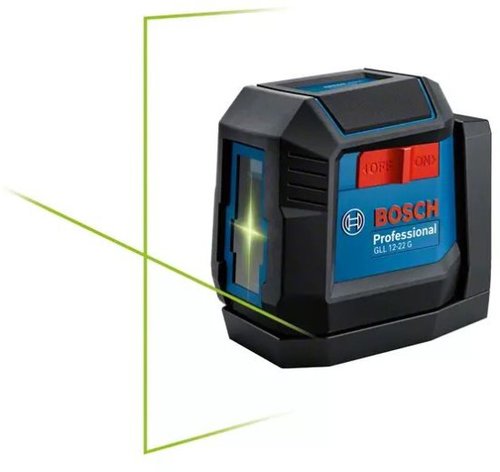 פלס לייזר צלב ירוק+ תושבת GLL 12-22G תוצרת Bosch 
