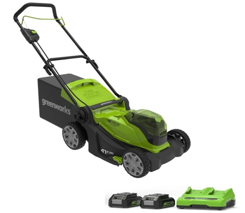 מכסחת דשא נטענת GREENWORKS 48V דגם 99722 עם רוחב כיסוח 41 ס