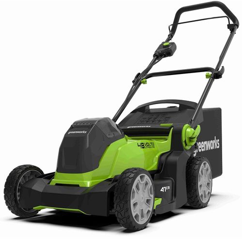 מכסחת דשא נטענת GREENWORKS 48V דגם 99722 עם רוחב כיסוח 41 ס