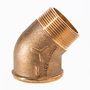 מחבר ברונזה בזווית 45° לברז "1