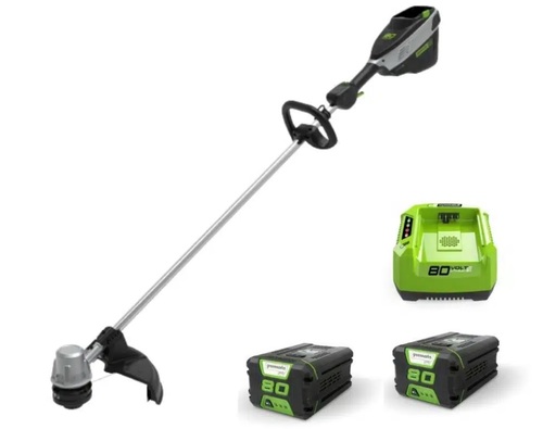 חרמש נטען GREENWORKS 80V PRO דגם 99763 עם מנוע Brushless תחתון, רוחב חיתוך 