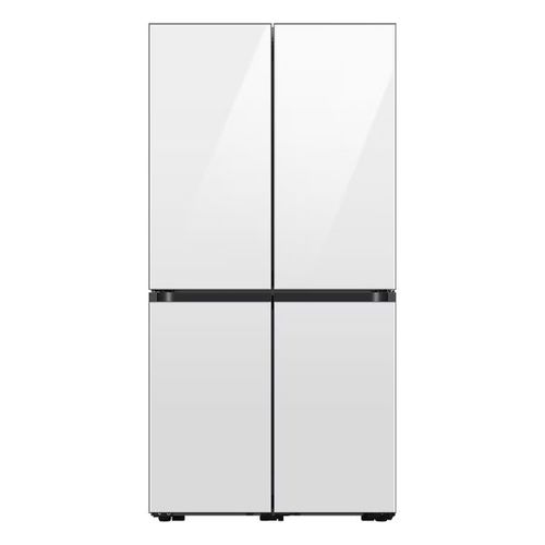 מקרר 4 דלתות 619 ליטר Samsung BESPOKE RF70DB9125WH זכוכית לבנה