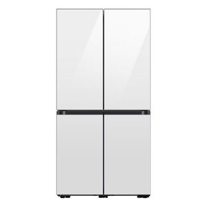 מקרר 4 דלתות 619 ליטר Samsung BESPOKE RF70DB9125WH זכוכית לבנה