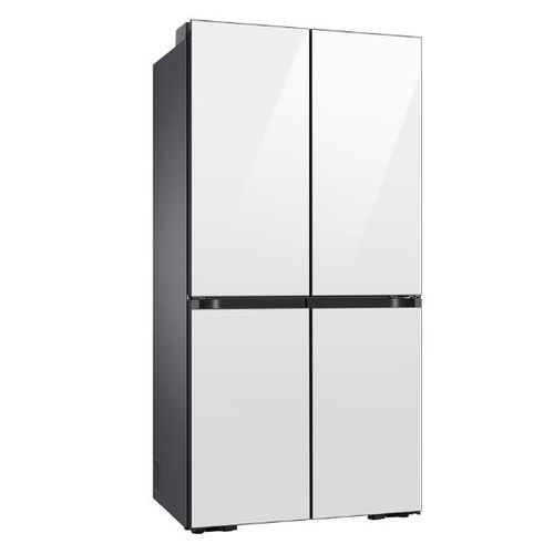 מקרר 4 דלתות 619 ליטר Samsung BESPOKE RF70DB9125WH זכוכית לבנה