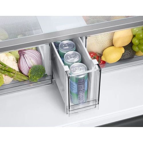 מקרר 4 דלתות 619 ליטר Samsung BESPOKE RF70DB9125WH זכוכית לבנה