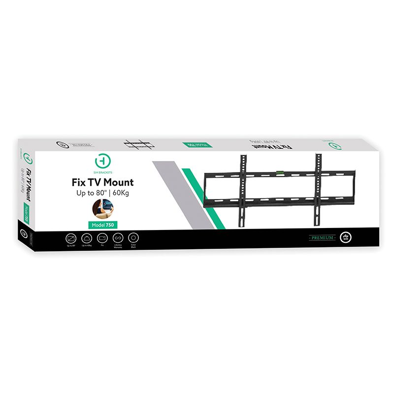 ערכה מלאה -&nbsp;כל החלקים להתקנה דגם 750E למסכים עד "80 כולל פלס מובנה - SIH