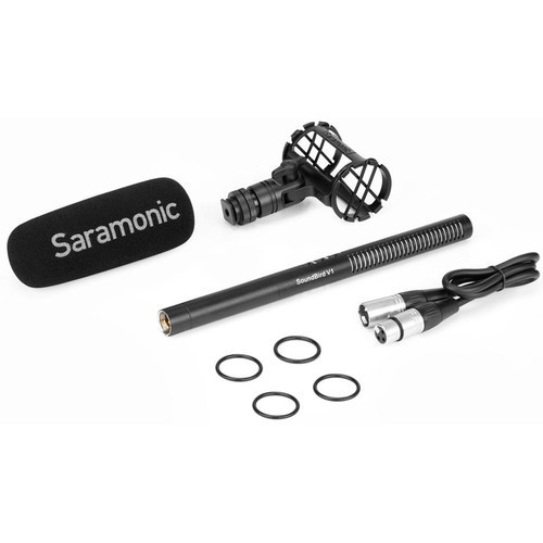 מיקרופון שאטגן מקצועי Saramonic SoundBird V1 עם הפעלת פאנטום או סוללה