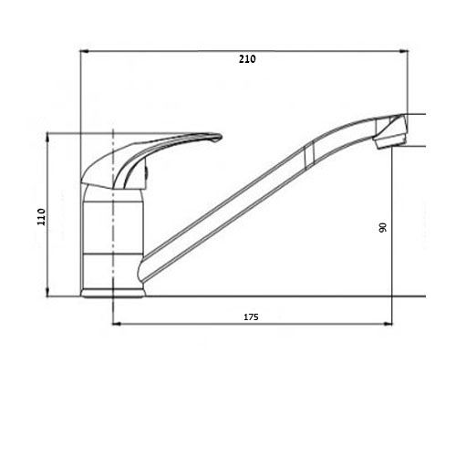ברז פרח קצר מסתובב לכיור רחצה Hamat Ella Basics 0265803 חמת