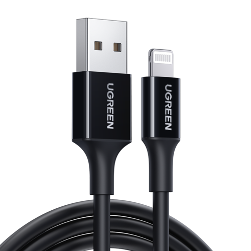 כבל Lightning לסנכרון וטעינה באורך 1 מטר שחור