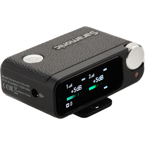 Saramonic Ultra מערכת זוג מיקרופוני דש אלחוטיים מקצועיים למצלמות וסמארטפונים