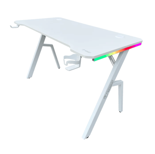 שולחן גיימינג Dragon TR RGB 120cm, צבע לבן, שנה אחריות יבואן רשמי