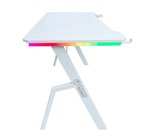 שולחן גיימינג Dragon TR RGB 120cm, צבע לבן, שנה אחריות יבואן רשמי
