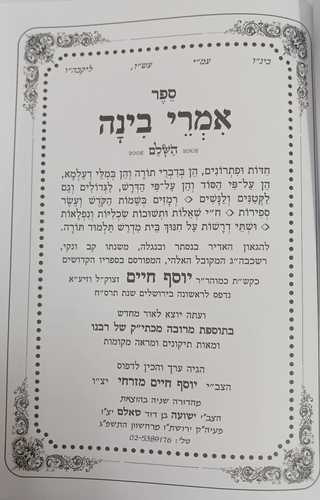 אמרי בינה 
