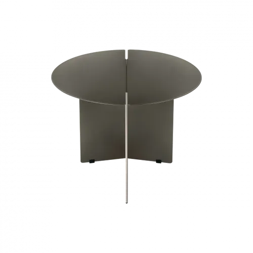 שולחן צד יפני עגול חום מטאלי ORU Side table M