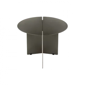 שולחן צד יפני עגול חום מטאלי ORU Side table M