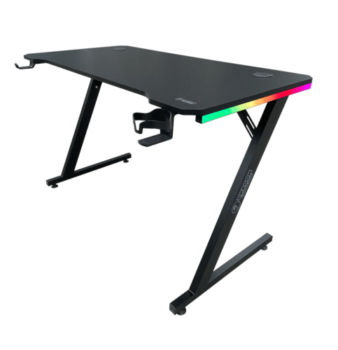 שולחן גיימינג Dragon TZ RGB 120cm, צבע שחור, שנה אחריות יבואן רשמי