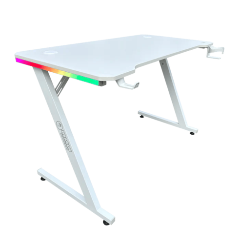 שולחן גיימינג Dragon TZ RGB 120cm, צבע לבן, שנה אחריות יבואן רשמי