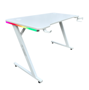 שולחן גיימינג Dragon TZ RGB 120cm, צבע לבן, שנה אחריות יבואן רשמי