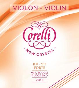 סט מיתרים לכינור - מיתר 1 לולאה ללא כדורית CORELLI 700F NEW CRYSTAL violin high tension