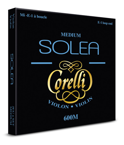 סט מיתרים לכינור - מיתר 1 לולאה ללא כדורית CORELLI 600M SOLEA violin medium