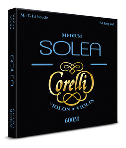 סט מיתרים לכינור - מיתר 1 לולאה ללא כדורית CORELLI 600M SOLEA violin medium