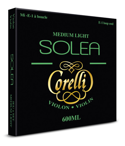 סט מיתרים לכינור - מיתר 1 לולאה ללא כדורית CORELLI 600ML SOLEA violin MEDIUM LIGHT