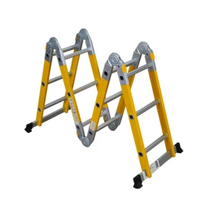 סולם מפרקים אלומיניום 4X3 בשילוב פיברגלס KR-0538F KRAUSS