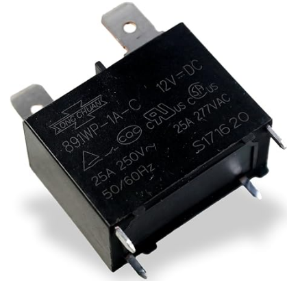 ממסר למזגן 12V 25A הלחמה ונעלי כבל