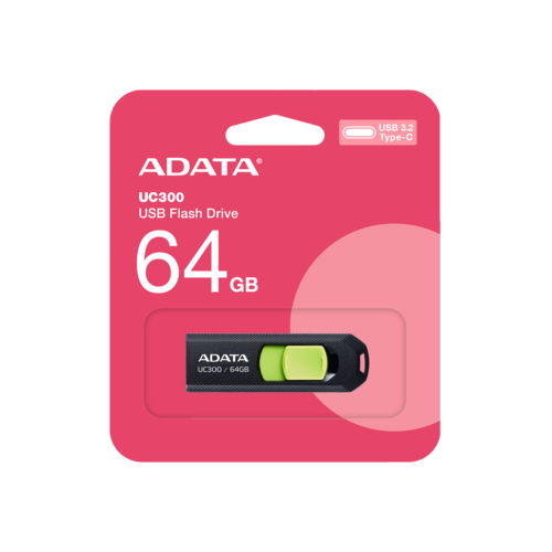 ADATA UC300 USB-C Flash Drive - ACHO-UC300-64G-RBK/GN